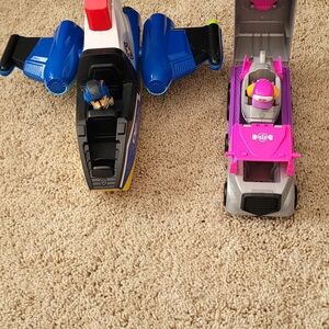 Kids Toy Vehicle Set with Blue and Pink Accents
